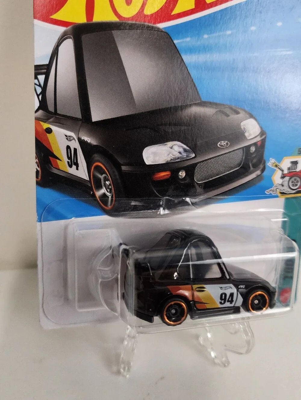 Mattel Hot Wheels Tooned Black Racing Toyota Supra '94 1:64 Die Cast 222/250